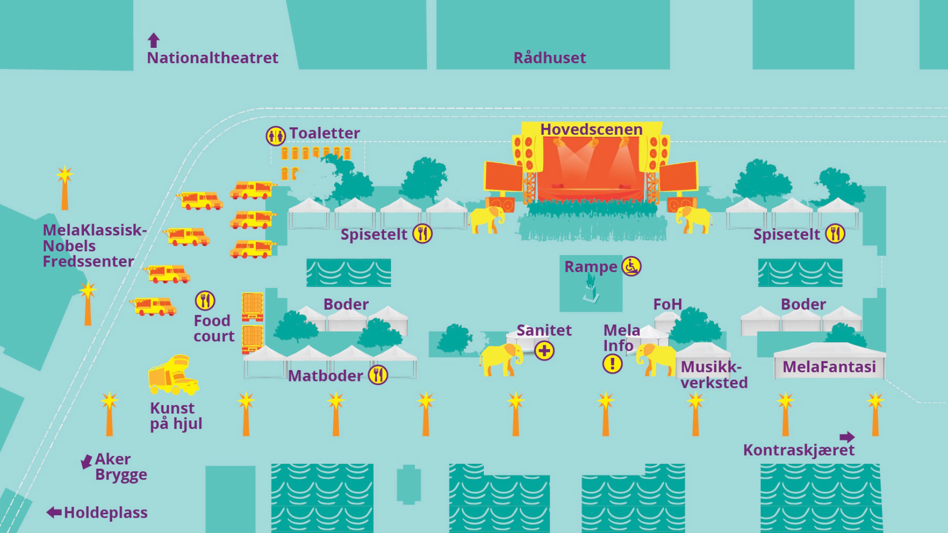Kart over Oslo Mela 2025