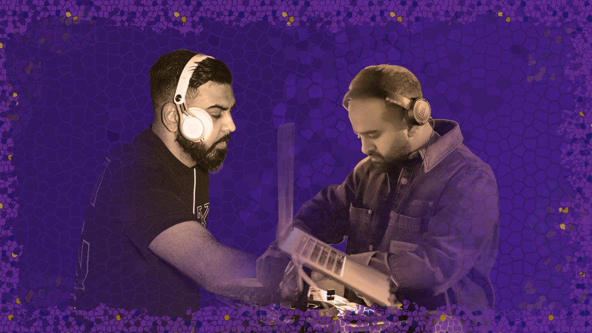 Bildekollasj av DJ Indi og DJ Vabh